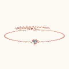 Inlaid Moissanite 925 Sterling Silver Bracelet