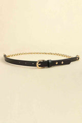 PU Leather Chain Belt