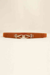 Alloy Buckle Elastic Belt