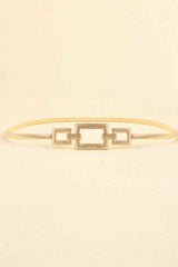 Square Shape Zinc Alloy Buckle Iron Belt