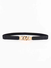 Zinc Alloy Buckle Elastic PU Belt