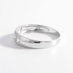925 Sterling Silver Inlaid Zircon Ring
