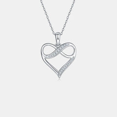 Moissanite 925 Sterling Silver Heart Necklace